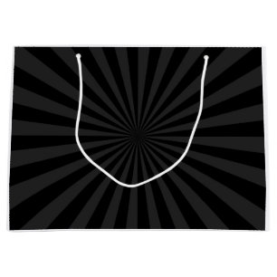 Sacola Para Presentes Grande Elegante Preto e Burst de Carvões Personaliza Iss
