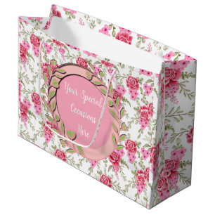 Sacola Para Presentes Grande Elegante Quadro Floral: para Todas as Ocasiações