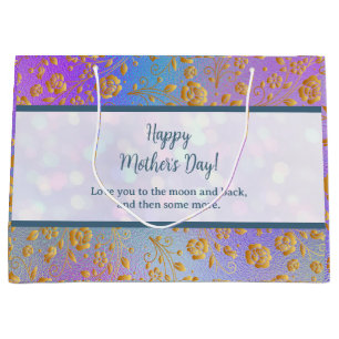 Sacola Para Presentes Grande Elegante Quadro Floral: para Todas as Ocasiações