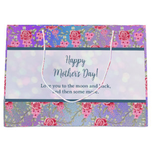 Sacola Para Presentes Grande Elegante Quadro Floral: para Todas as Ocasiações