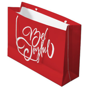 Sacola Para Presentes Grande Elegante Seja Joyful Holiday Design