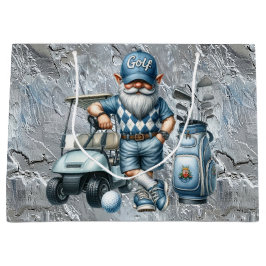 Sacola Para Presentes Grande Elf de Golf Silver