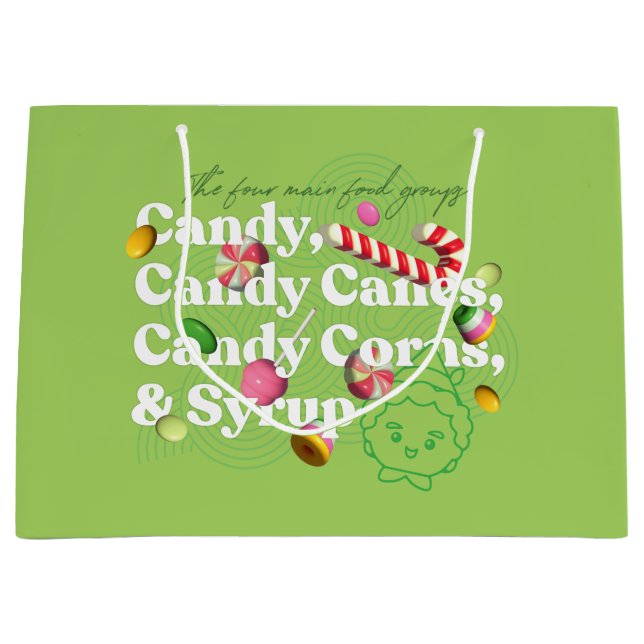 Sacola Para Presentes Grande Elf o Filme | Os Quatro Principais Grupos De Comid (Frente)