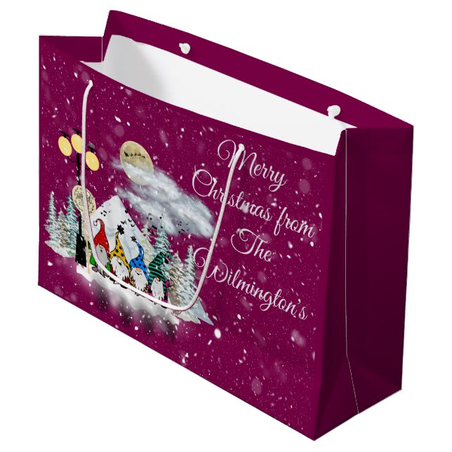 Sacola Para Presentes Grande Elf Quartet Natal (Frente inclinada)