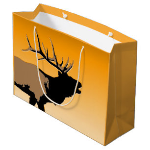Sacola Para Presentes Grande Elk Bugling no Sunset - Arte original sobre a vida