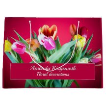 Embalagem para empresas orais de tulipas coloridas