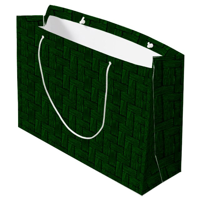 Sacola Para Presentes Grande Emerald Lincoln Logs Gift Bag (Verso inclinado)