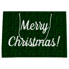 Sacola Para Presentes Grande Emerald Merry Christmas Gift Bag