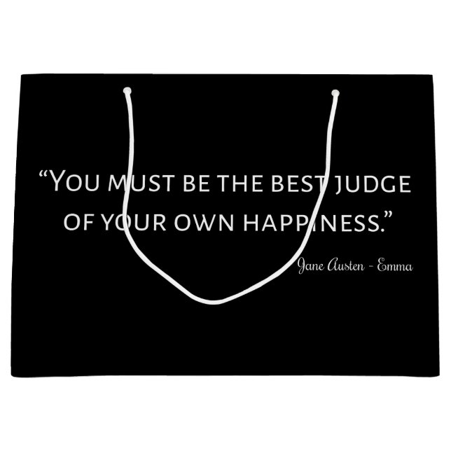 Sacola Para Presentes Grande Emma Por Jane Austen Citação I (Frente)