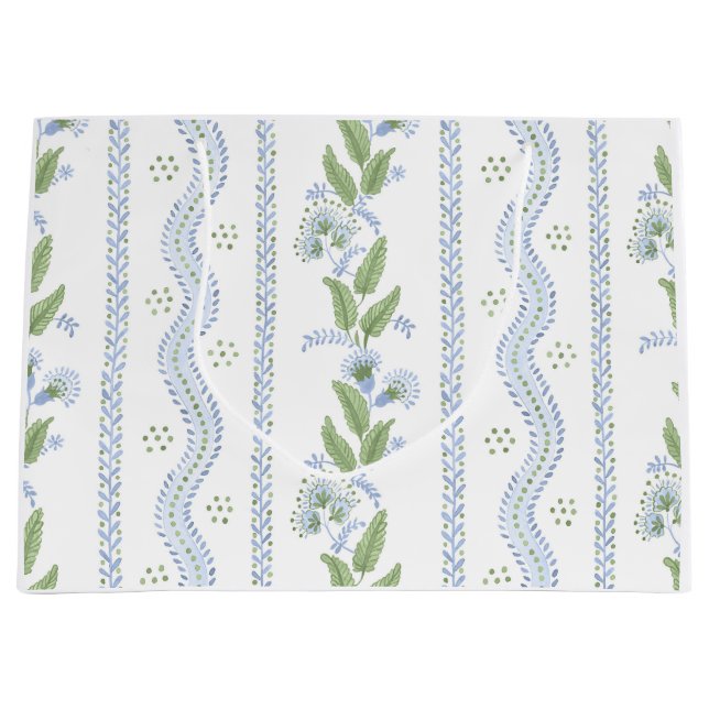 Sacola Para Presentes Grande Emma Stripe Gift Bag (Frente)