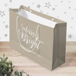 Sacola Para Presentes Grande Empresa de Natal Alegre e Brilhante