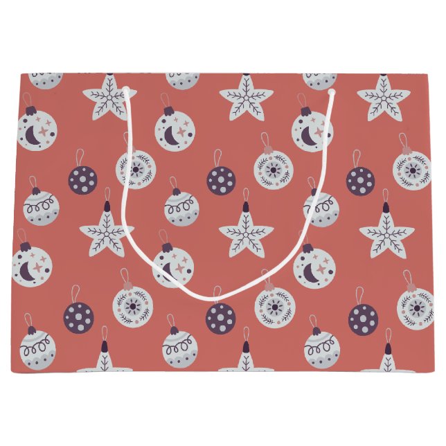 Sacola Para Presentes Grande Enfeites de Feriado Modernos Sonhos Boho (Frente)
