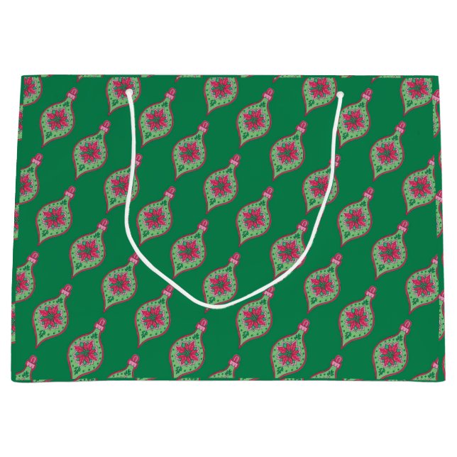 Sacola Para Presentes Grande Enfeites de natal Gift Bag (Frente)