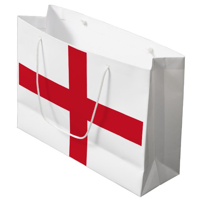 Sacola Para Presentes Grande England Flag (Frente inclinada)