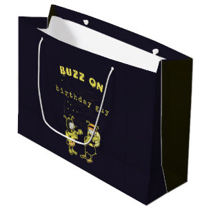 Sacola Para Presentes Grande Engraçado Buzz No Aniversário Do Bobo Rock Humor B