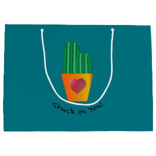 Sacola Para Presentes Grande Engraçado Em Cactus