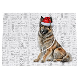 Sacola Para Presentes Grande Engraçado Natal Belga Tervuren Dog Lover