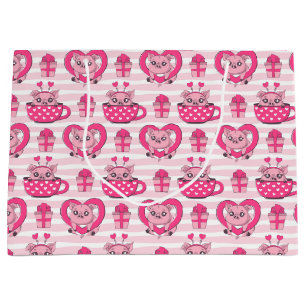 Sacola Para Presentes Grande Engraçado Pig Love Pun