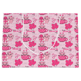 Sacola Para Presentes Grande Engraçado Pig Love Pun