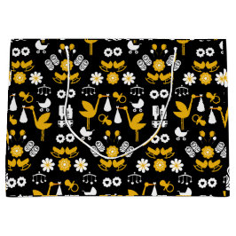 Sacola Para Presentes Grande Entrega de Palavras Não-Gênero Gêmeas