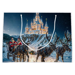 Sacola Para Presentes Grande Entrega do Castelo Magical de papais noeis