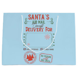 Sacola Para Presentes Grande Entrega noturna Personalizada de Papais noeis