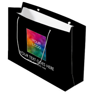 Sacola Para Presentes Grande Envie o logotipo da sua empresa com texto personal