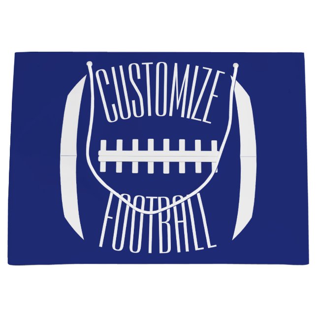 Sacola Para Presentes Grande Equipe Personalizada de Esporte Nome do Jogador de (Frente)