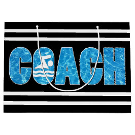 Sacola Para Presentes Grande Equipe Personalizada de Natação de Cor do Treinado