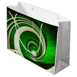 Sacola Para Presentes Grande Escada Circular Verde