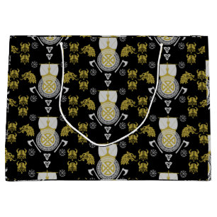 Sacola Para Presentes Grande Escandinávia Viking Norsêmen Home Decor