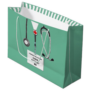 Sacola Para Presentes Grande Escola Médica de Médico Personalizado