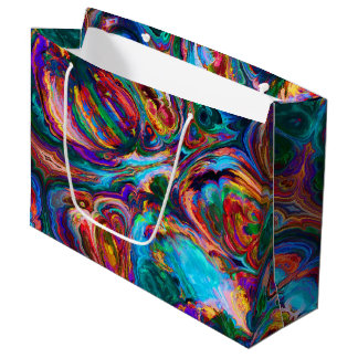 Sacola Para Presentes Grande Espalhamento Moderno de Tintas