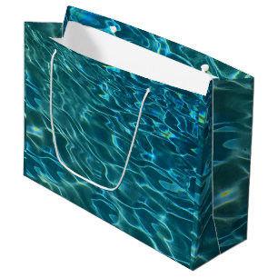 Sacola Para Presentes Grande Espetáculo de águas salgadas do oceano azul Elegan