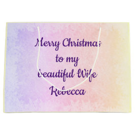 Sacola Para Presentes Grande Esposa de Natal Personalizada