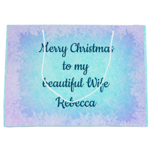 Sacola Para Presentes Grande Esposa de Natal Personalizada
