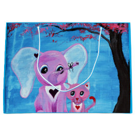 Sacola Para Presentes Grande Esqueça-me de não ser elefante giro.