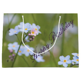 Sacola Para Presentes Grande Esqueça-Me, Não Aniversário