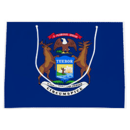 Sacola Para Presentes Grande Estado da bandeira de Michigan