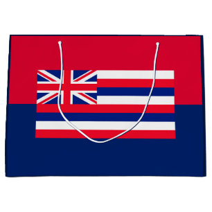 Sacola Para Presentes Grande Estado do Havaí - Bandeira Design