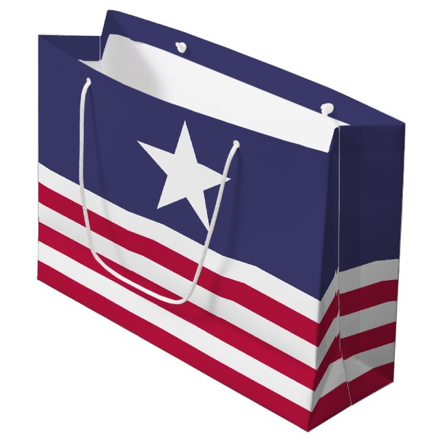 Sacola Para Presentes Grande Estilo Americano Patriótico (Frente inclinada)