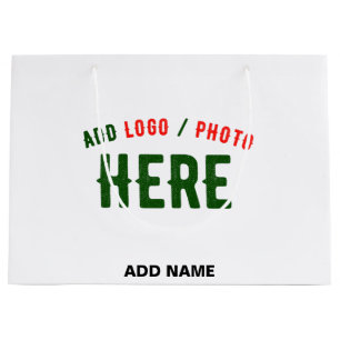 SACOLA PARA PRESENTES GRANDE ESTILO MODERNO PERSONALIZÁVEL BRANCO VERIFICADO MA