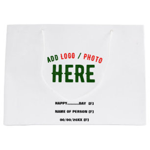 SACOLA PARA PRESENTES GRANDE ESTILO MODERNO PERSONALIZÁVEL BRANCO VERIFICADO MA