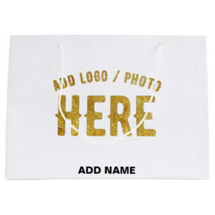 SACOLA PARA PRESENTES GRANDE ESTILO MODERNO PERSONALIZÁVEL BRANCO VERIFICADO MA