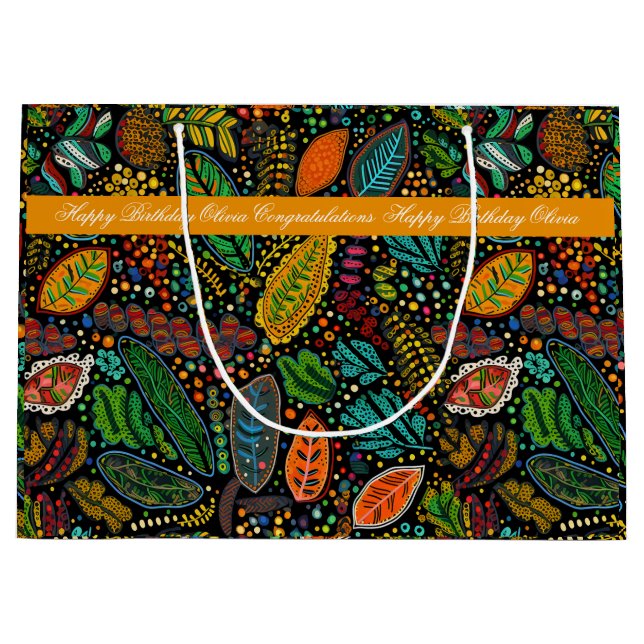 Sacola Para Presentes Grande Estilo original de ponto deixa bolsa de presente (Frente)
