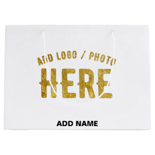 SACOLA PARA PRESENTES GRANDE ESTILOSO MODERNO PERSONALIZÁVEL BRANCO VERIFICADO