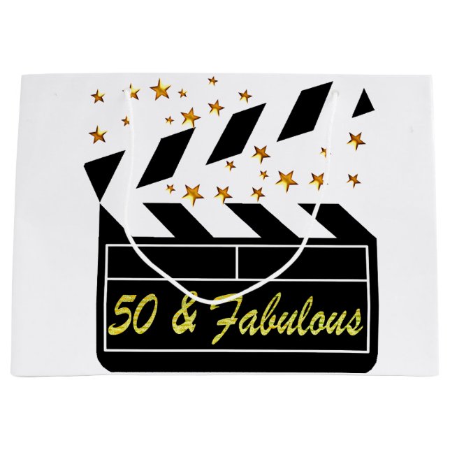 SACOLA PARA PRESENTES GRANDE ESTRELA DE FILME DE 50 ANOS (Frente)