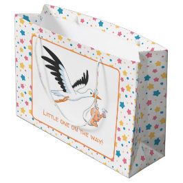 Sacola Para Presentes Grande Estrelas de Chá de fraldas Selfie de Bebê de Carre