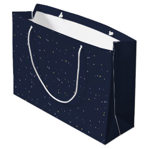 Sacola Para Presentes Grande Estrelas Fofas Em Um Céu Noturno Brilhante