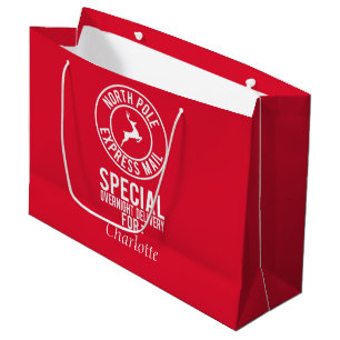 Sacola Para Presentes Grande Etiqueta de presentes para o nome de correio do Po